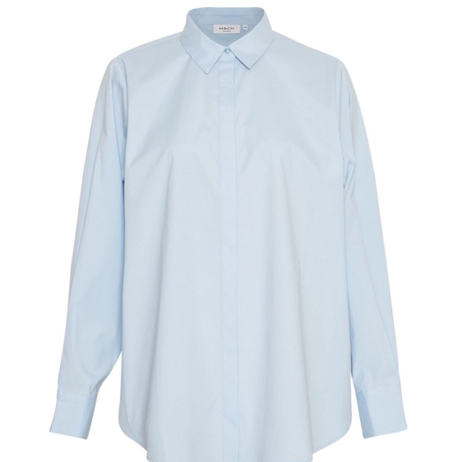 Beklaedning Moss Copenhagen | Danetta Skjorte (Chambray Blue)