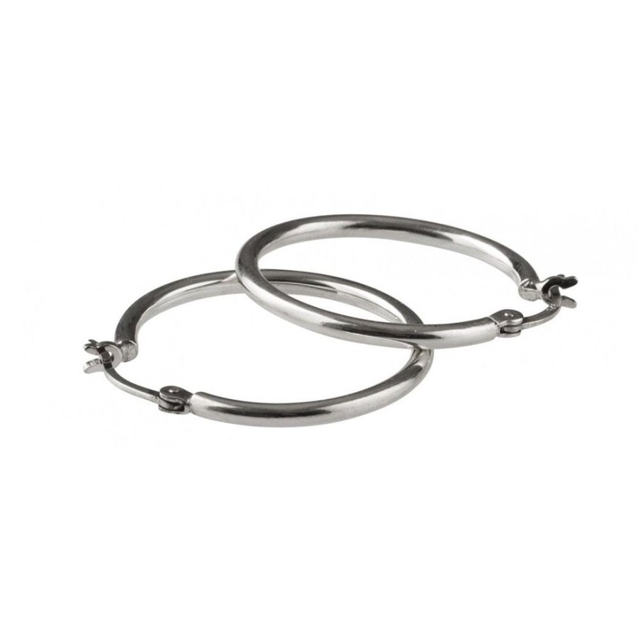 Smykker Pico | Basic Medium Hoop Oreringe ( ) Solv