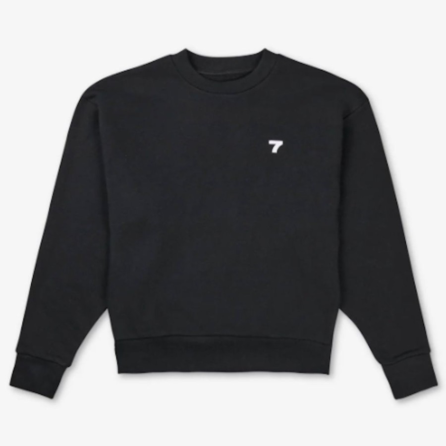 Beklaedning 7 Days | Organic Fitted Sweatshirt (Black)