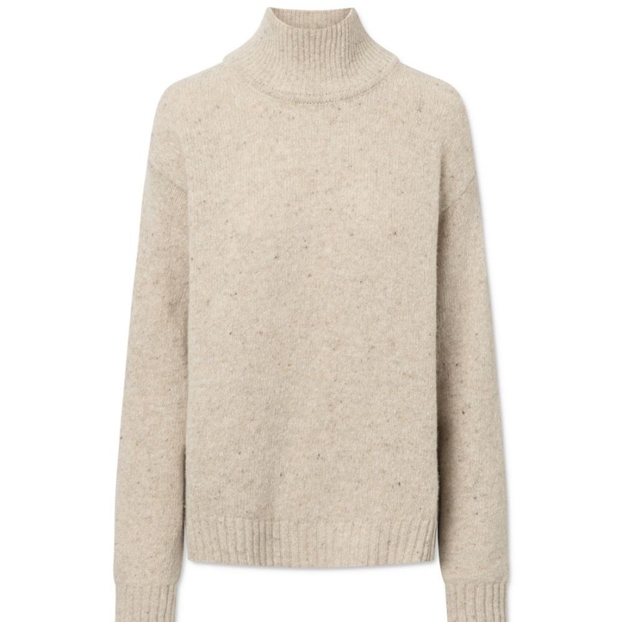 Beklaedning Nué Notes | Jace Turtleneck Strik (Cloud Cream)