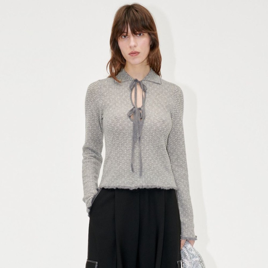 Beklaedning Stine Goya | Mikana Bluse (Grey Stone)