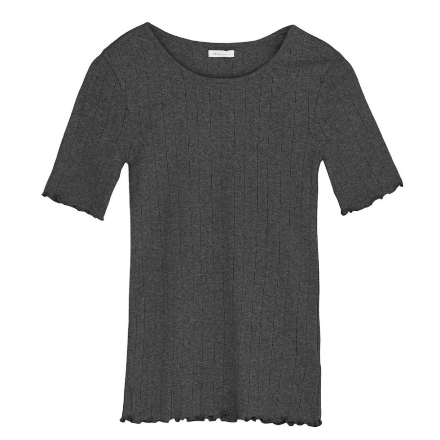 Beklaedning Skall Studio | Edie Tee (Dark Grey Melange)