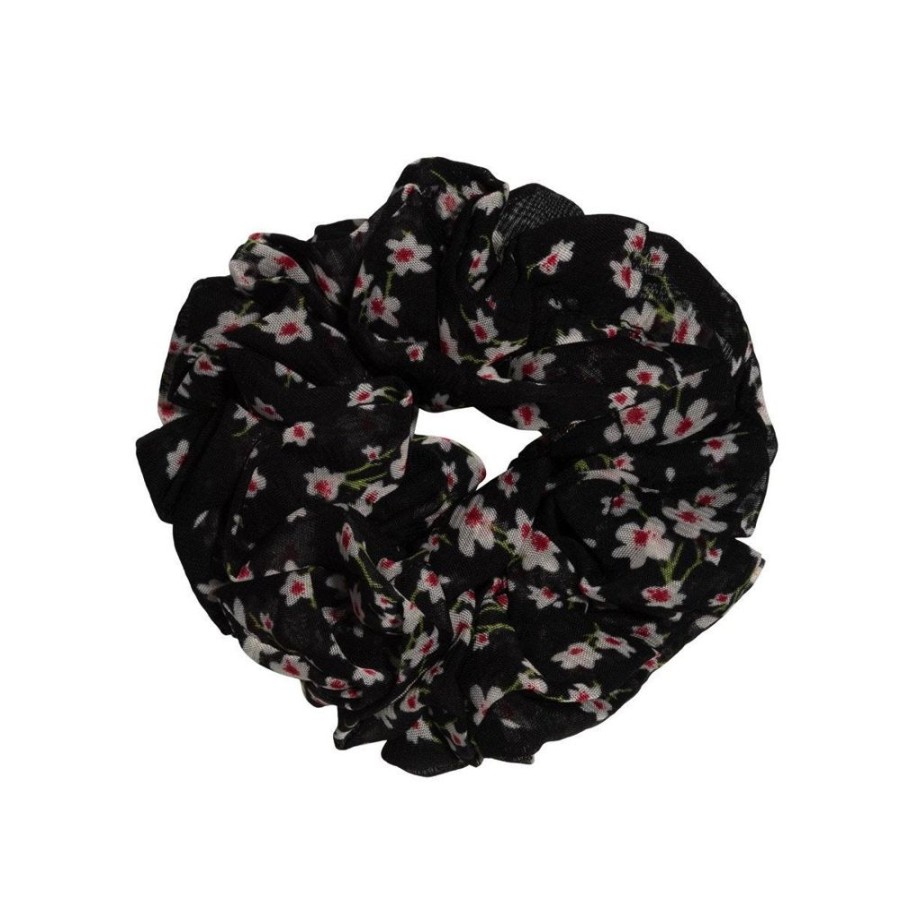 Accessories Pico | Flower Scrunchie Black