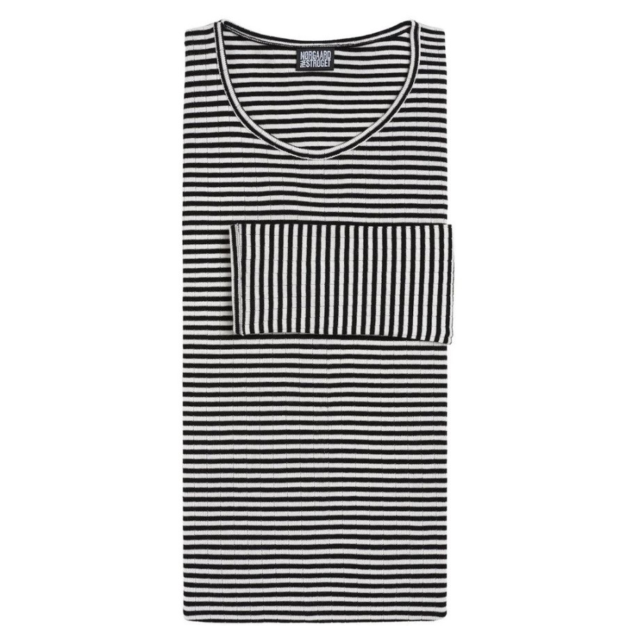 Beklaedning Nørgaard Paa Strøget | 101 Fine Stripe Black/White (Alm Laengde)