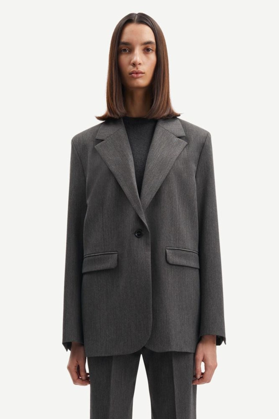 Beklaedning Samsøe u0026 Samsøe | Haven Blazer (Dark Grey Mel)