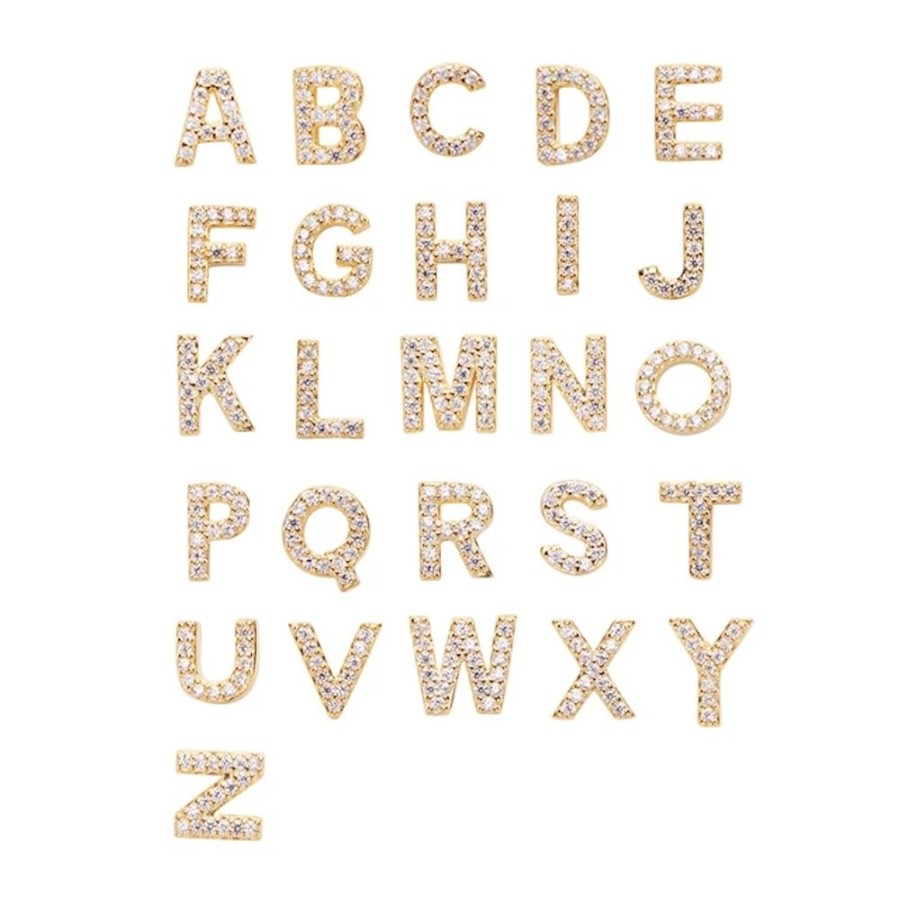 Smykker Pico | Alphabet Crystal Vedhaeng ( ) Guld