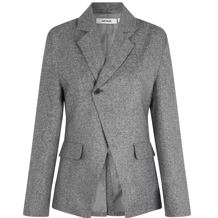 Beklaedning Oval Square | Pearl Blazer (Speckled Grey)