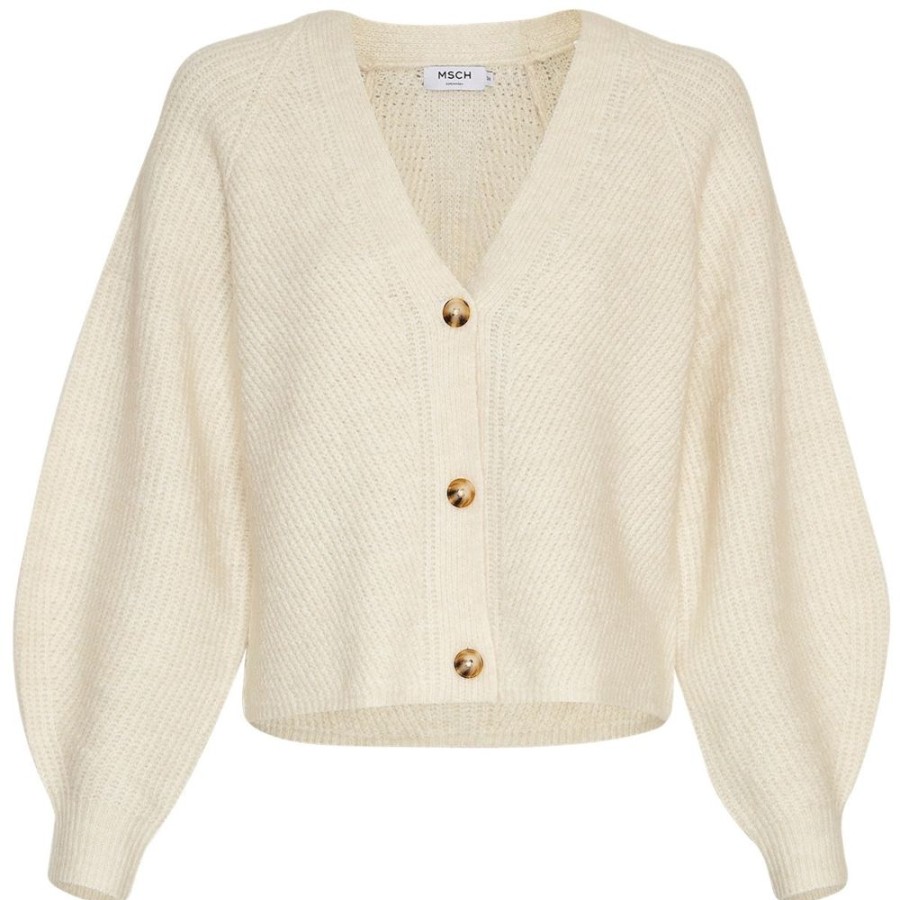 Beklaedning Moss Copenhagen | Petunia Peggy Cardigan (Oatmeal Melange)