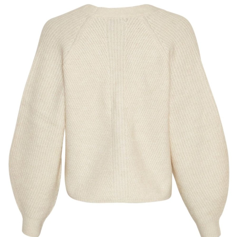 Beklaedning Moss Copenhagen | Petunia Peggy Cardigan (Oatmeal Melange)