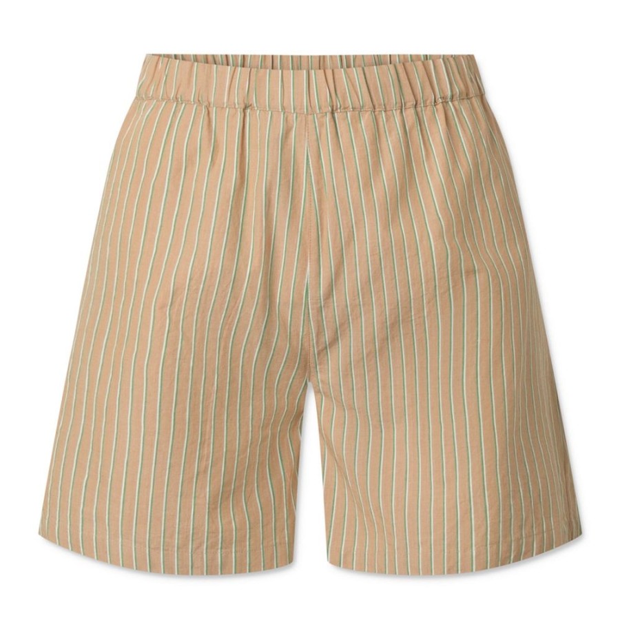 Beklaedning Lovechild 1979 | Alessandra Shorts (Brown Stripe)