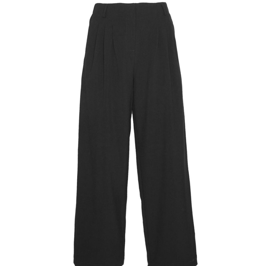 Beklaedning Moss Copenhagen | Isabea Chana Ankle Pants (Black)