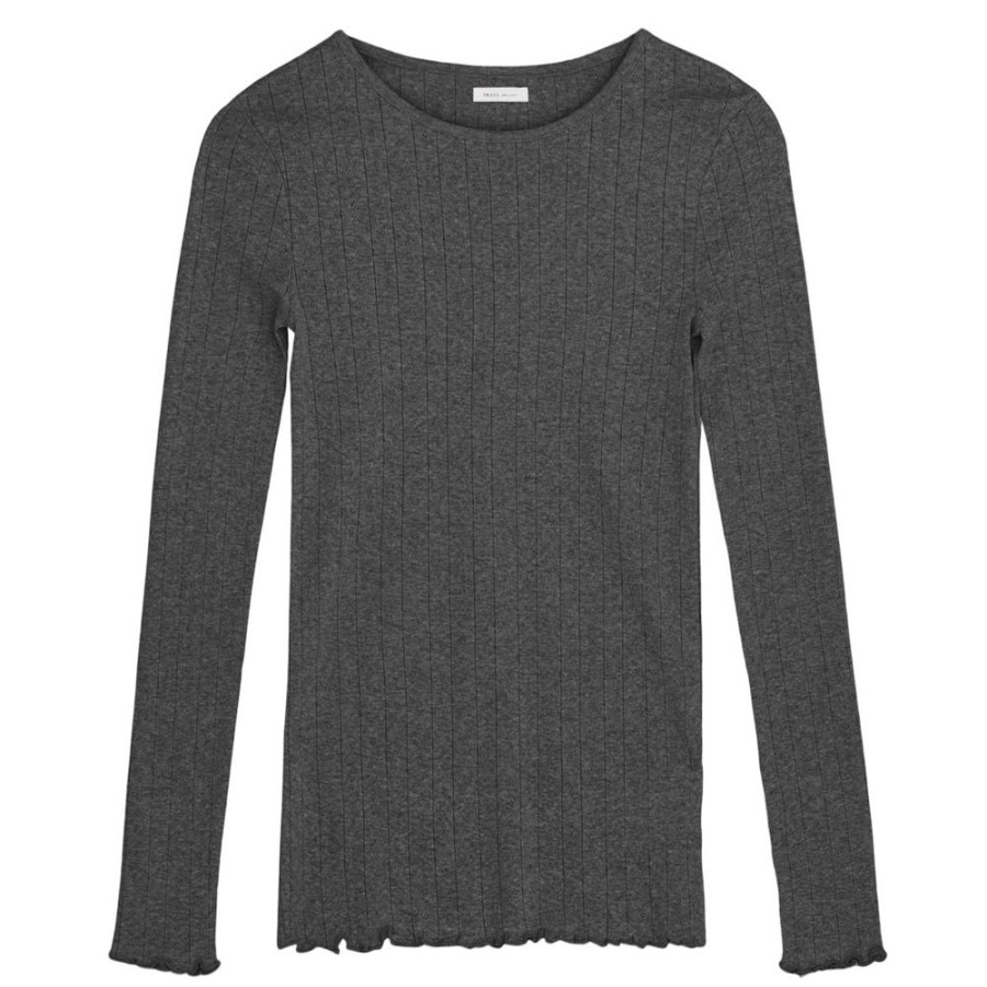 Beklaedning Skall Studio | Edie Bluse (Dark Grey Melange)